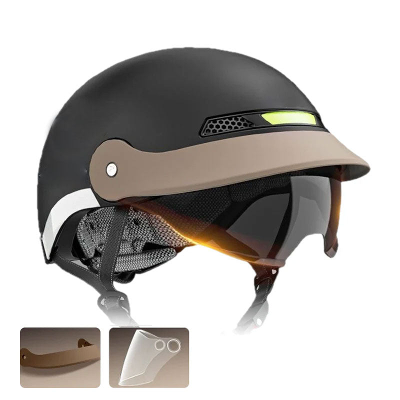 （Gratis frakt）🛡️Pustende, lett, støtsikker motorsykkelhjelm