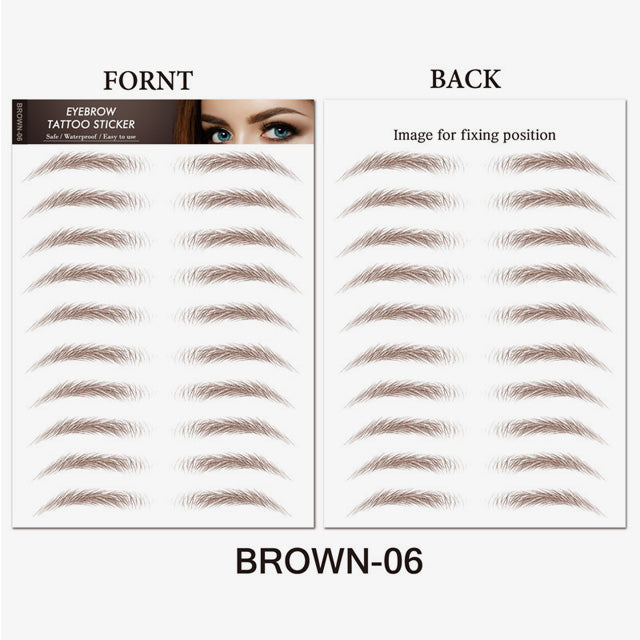 Simulering av vanntett øyenbrynsklistremerke