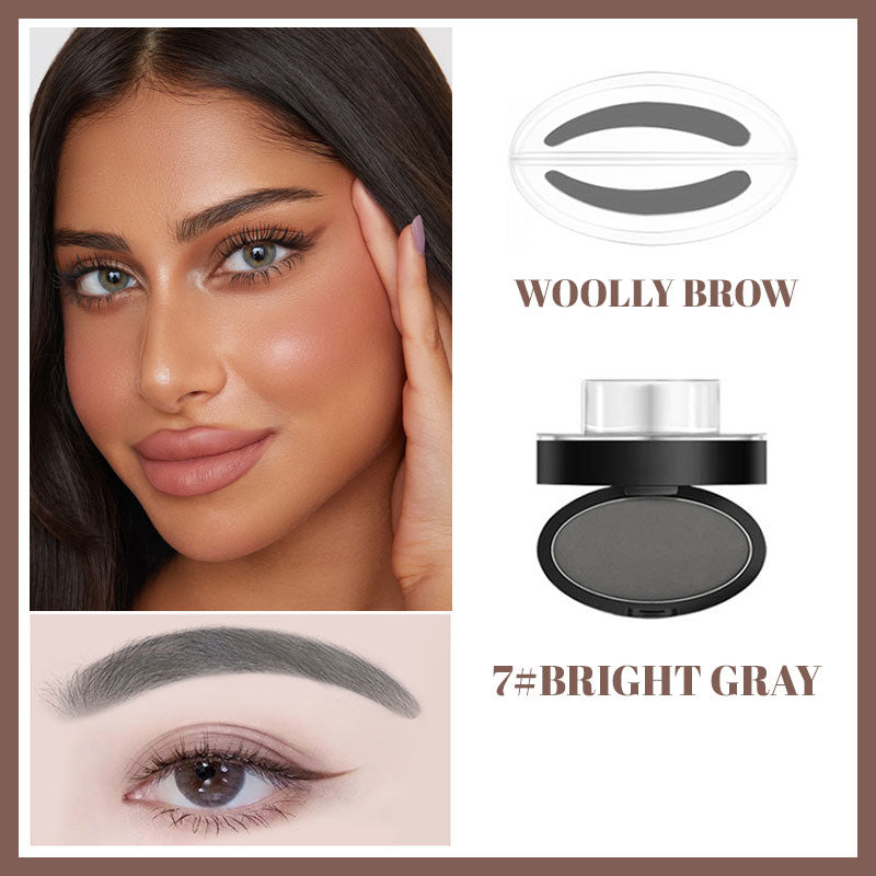 Stempeløyenbrynspudder, vanntett, svettebestandig og klissfri