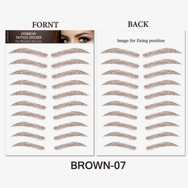 Simulering av vanntett øyenbrynsklistremerke