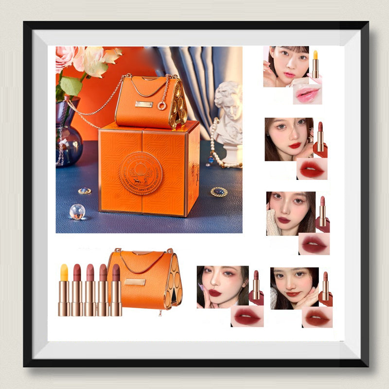 💄Leppestiftsett i skinnveske💄