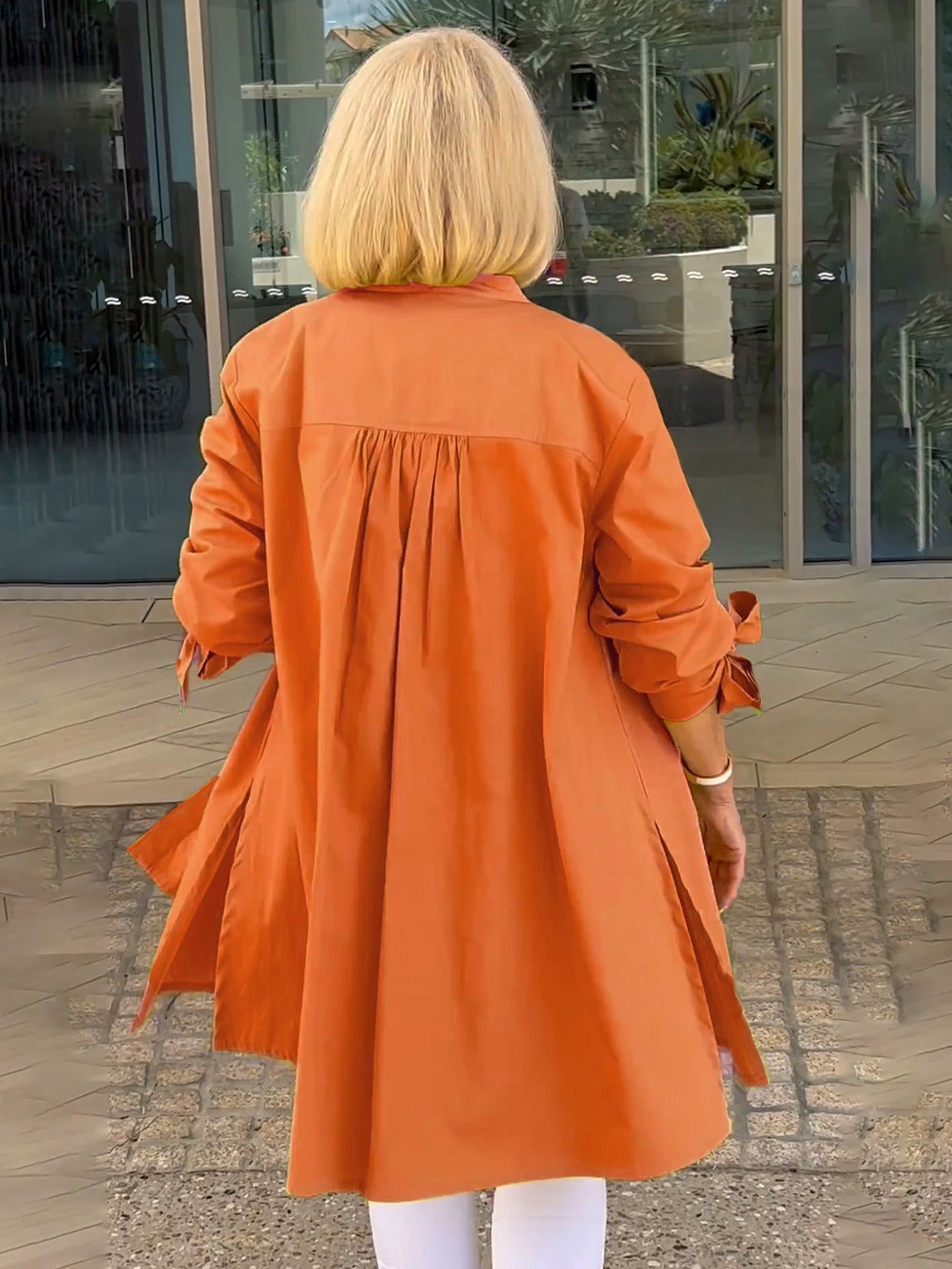 ✨Lange skjortejakker i ensfarget bomull