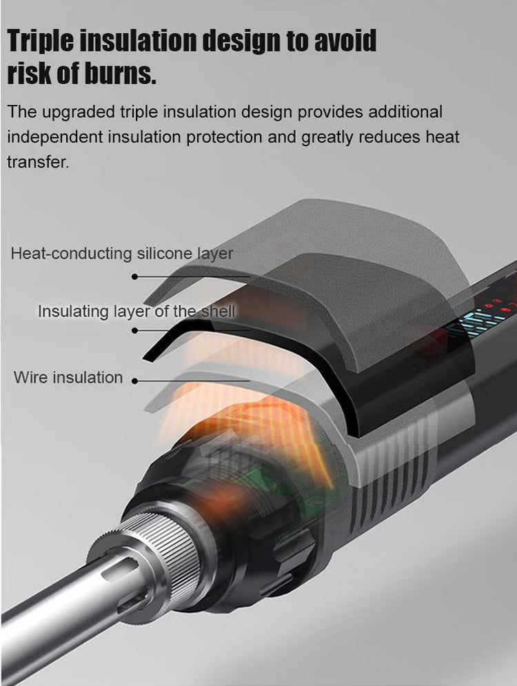 Loddebolt med innvendig oppvarming og konstant temperatur
