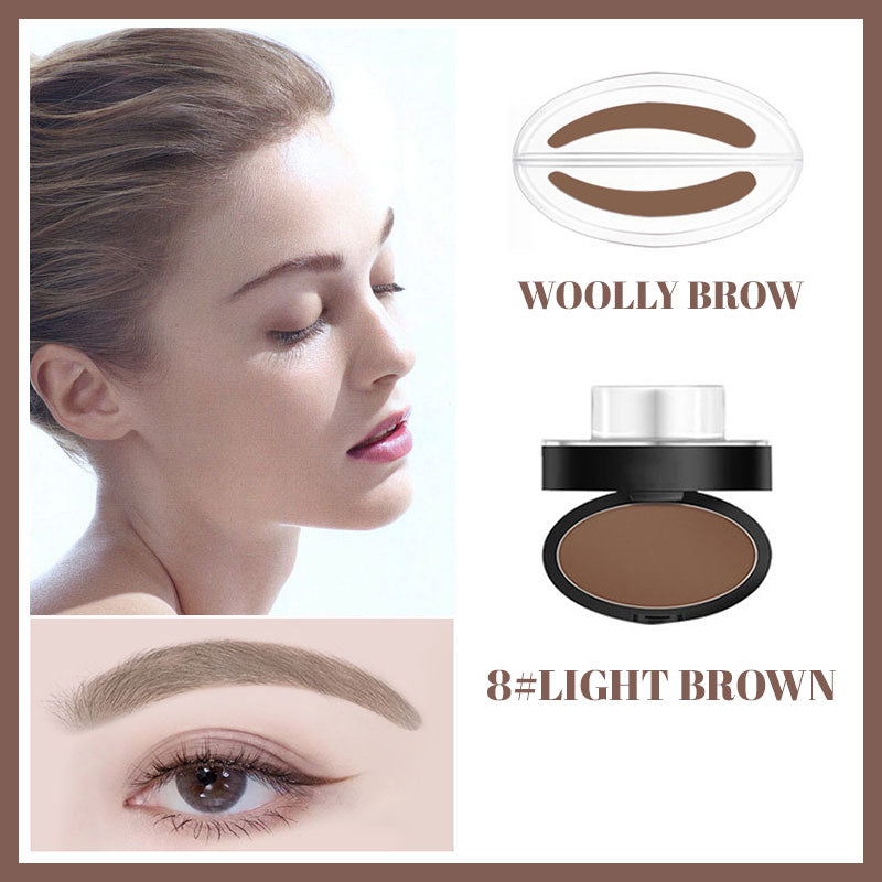 Stempeløyenbrynspudder, vanntett, svettebestandig og klissfri