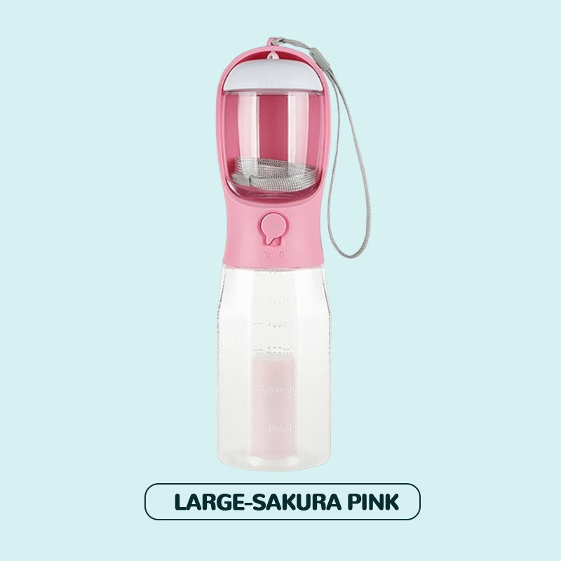 3-i-1 bærbar vannflaske for kjæledyr