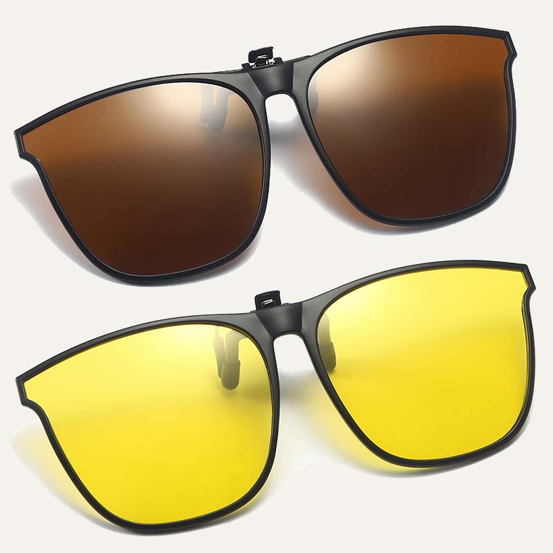 Nye polariserte clip-on-solbriller med flip-up-design