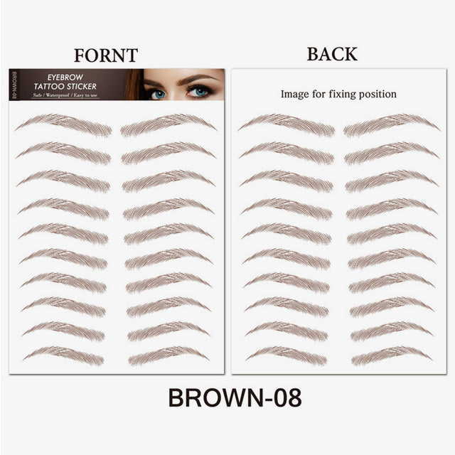 Simulering av vanntett øyenbrynsklistremerke