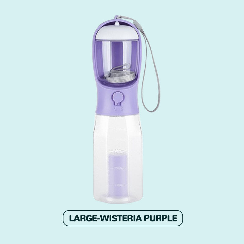 3-i-1 bærbar vannflaske for kjæledyr