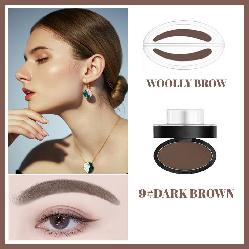 Stempeløyenbrynspudder, vanntett, svettebestandig og klissfri