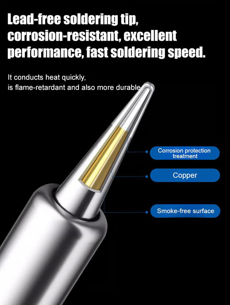 Loddebolt med innvendig oppvarming og konstant temperatur