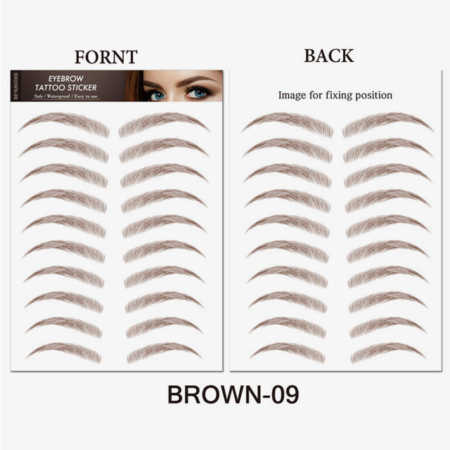 Simulering av vanntett øyenbrynsklistremerke