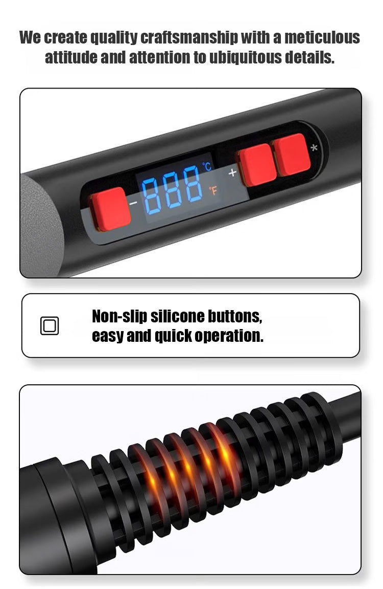 Loddebolt med innvendig oppvarming og konstant temperatur