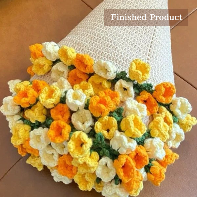 Teppe med rosebukett (ferdig produkt og materialpakke tilgjengelig)