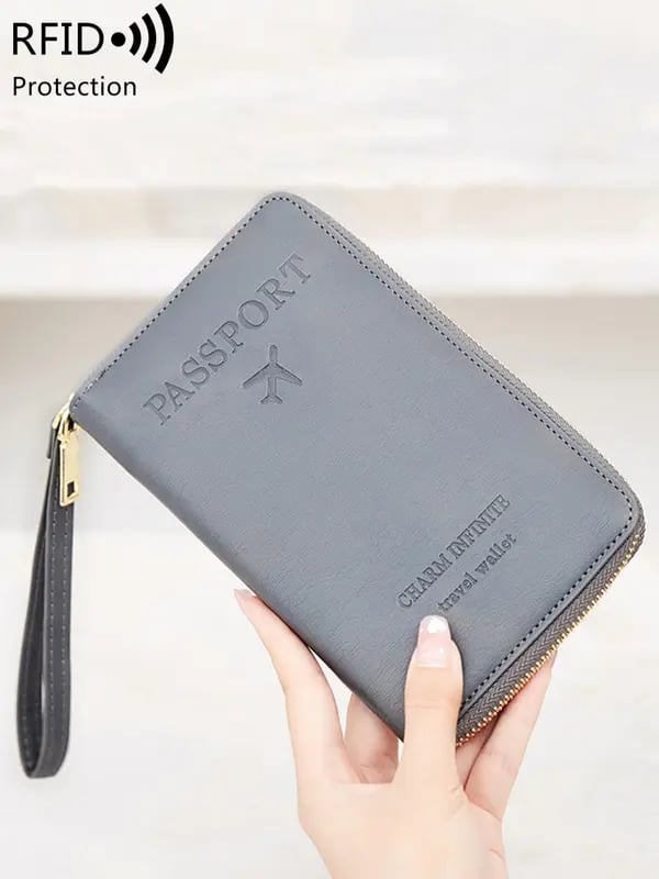 🏆RFID passholder for lommebok/passholder med glidelås