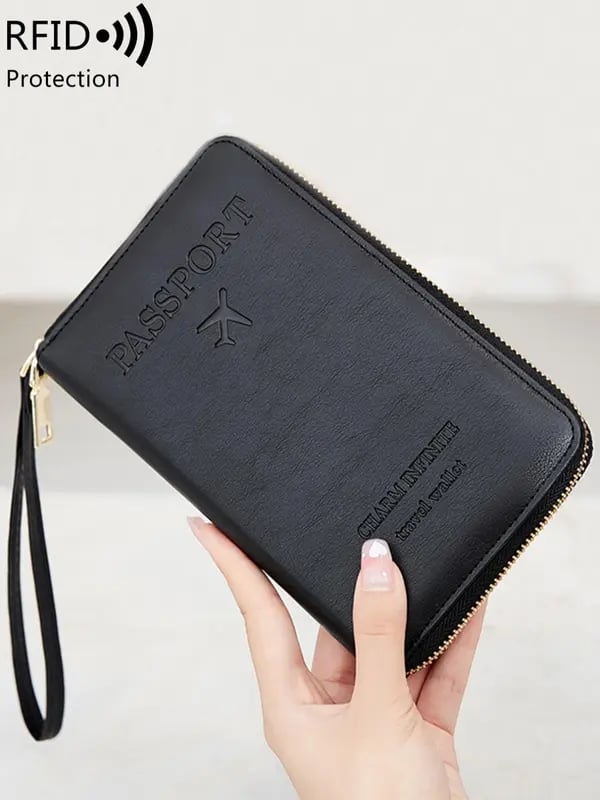 🏆RFID passholder for lommebok/passholder med glidelås