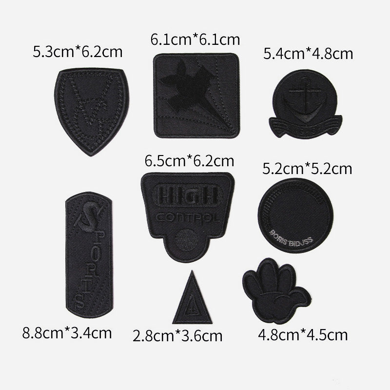 Selvklebende svarte lapper til å lage selvL