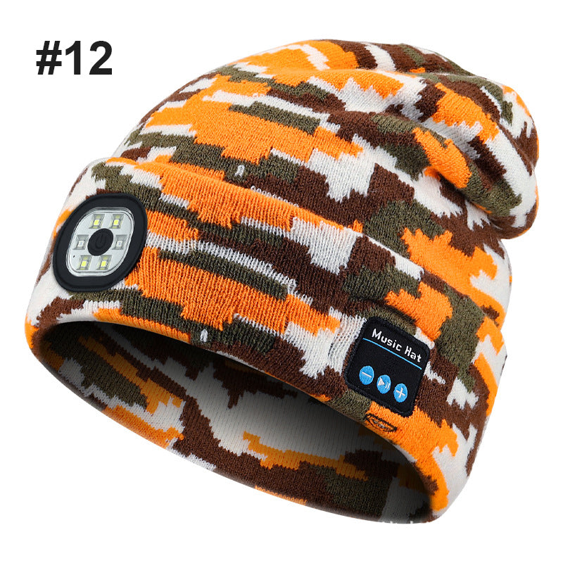 Bluetooth LED Strikket lue