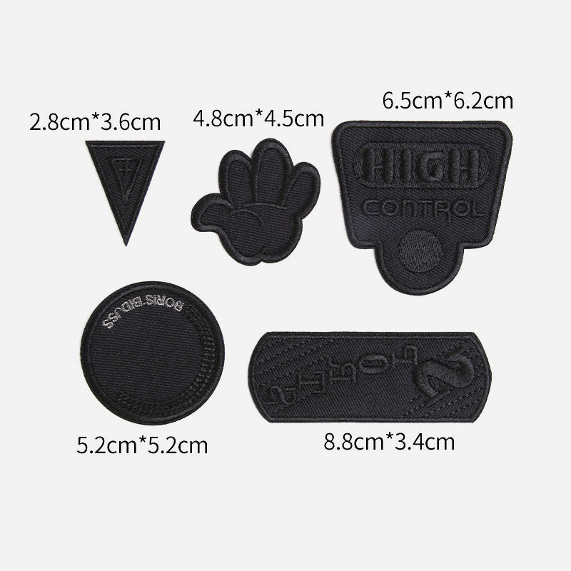 Selvklebende svarte lapper til å lage selvL