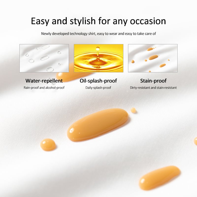 ✨2025 Herre flekkbestandig stretch-antirynkeskjort