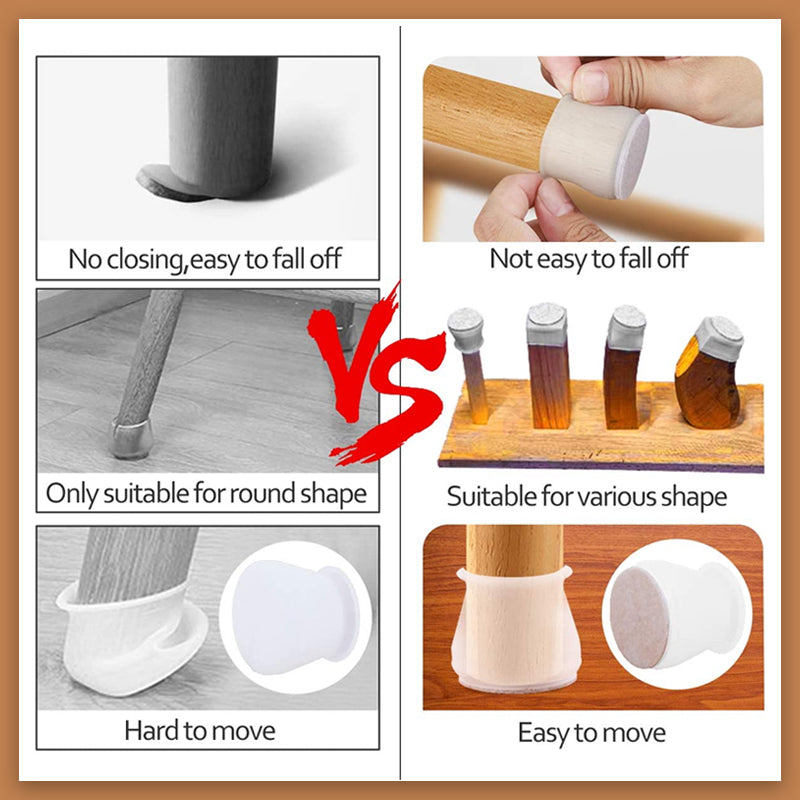 Bordbeinovertrekk i tykk filt og silikon