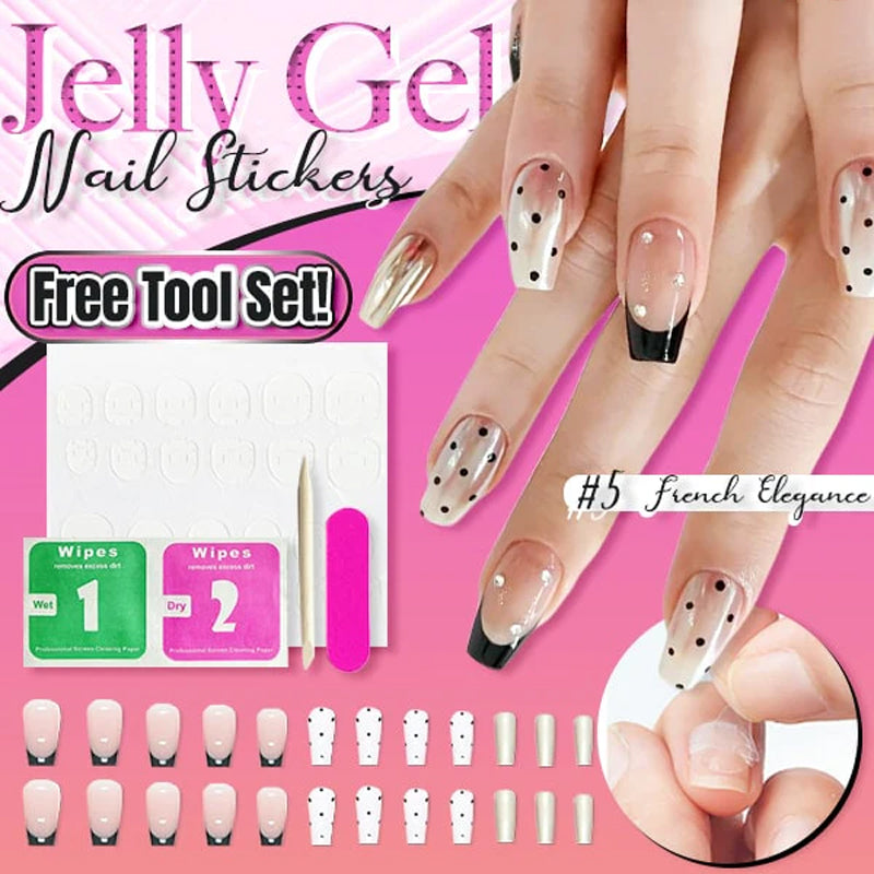 Bærbare trykk-på negleklistremerker