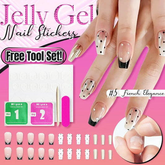 Bærbare trykk-på negleklistremerker