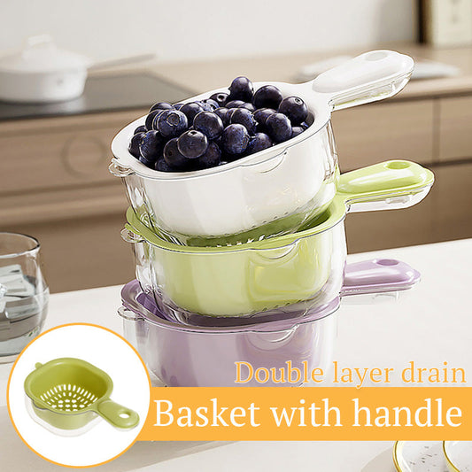 Dobbeltlags Avløpskurv Med Håndtak