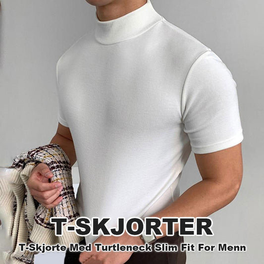 T-Skjorte Med Turtleneck Slim Fit For Menn