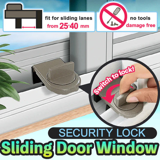 Tyverisikret sikkerhetslås for skyvedører og vinduer