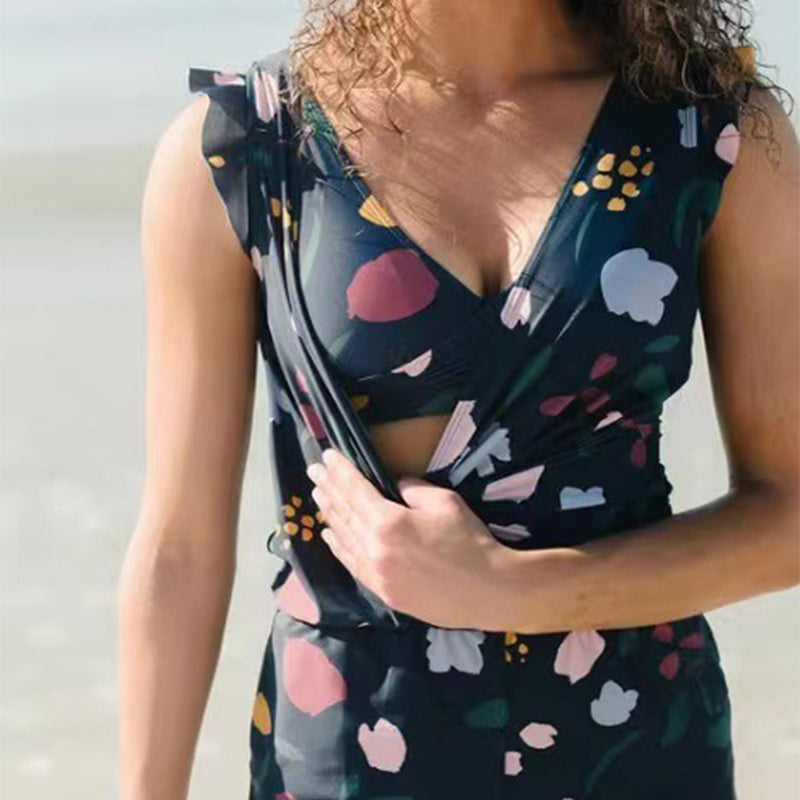 Badedrakt i ett stykke med innebygd bh og leggings