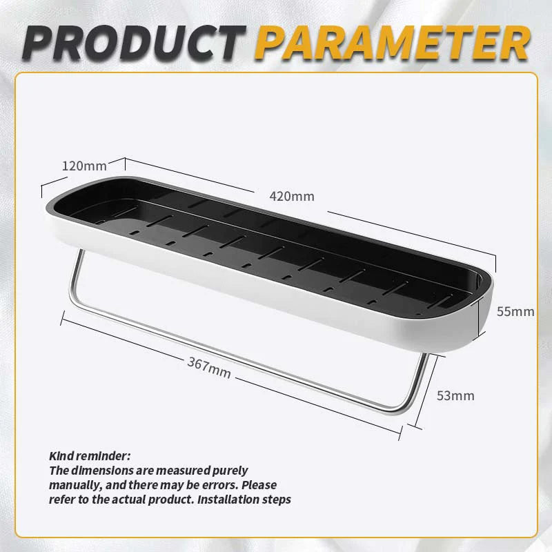 Veggmontert baderomshylle uten slag