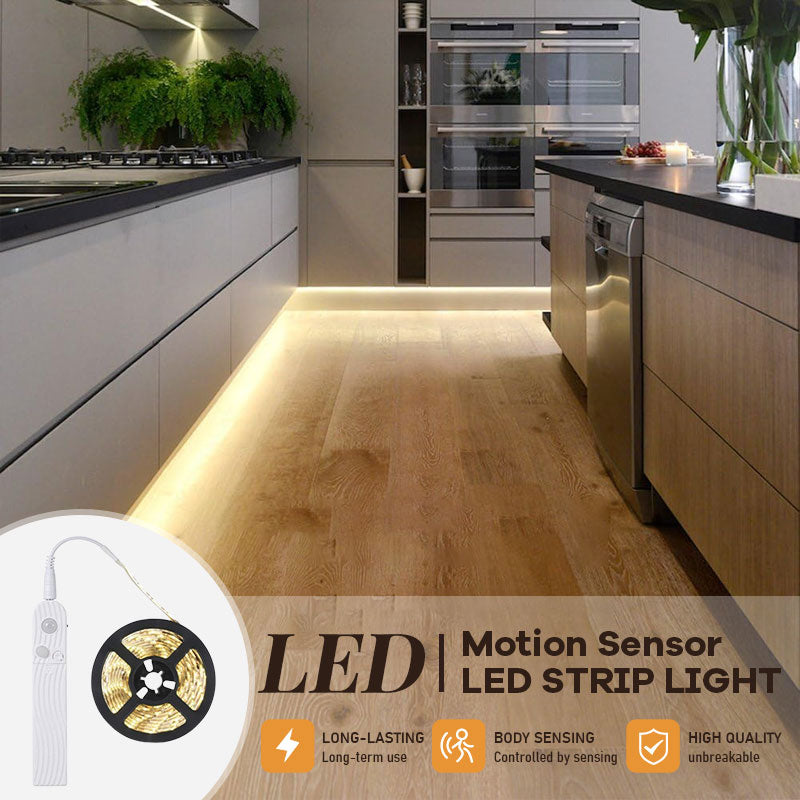 🔋✨ Bevegelsessensor LED Strip Light med batteriboks