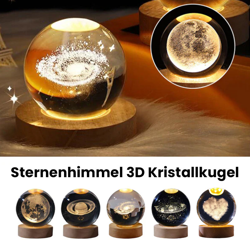 Stjernehimmel 3D mikrolandskap krystallkule