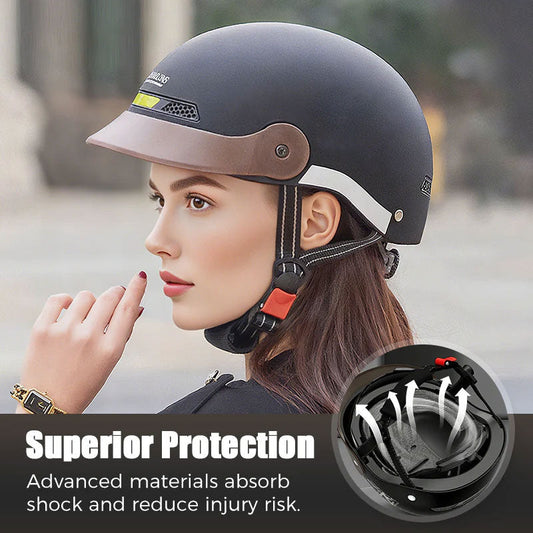 （Gratis frakt）🛡️Pustende, lett, støtsikker motorsykkelhjelm