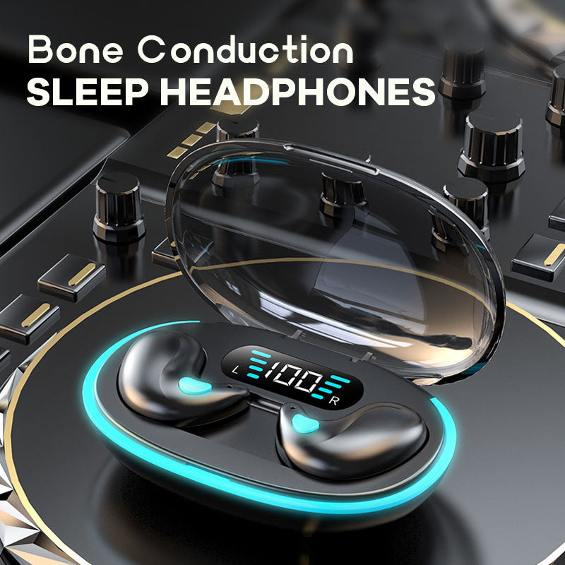 Mini Bluetooth-hodetelefoner med digitalt display og støyreduksjon