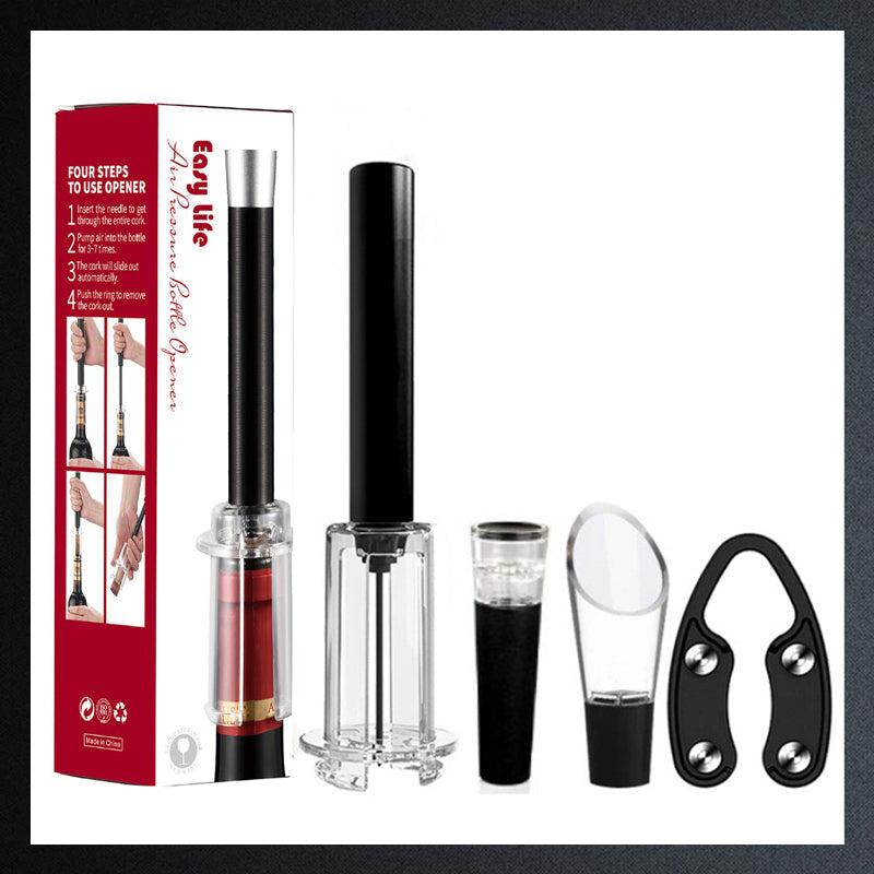 Luftpumpe korkfjerner vinflaskeåpnersett