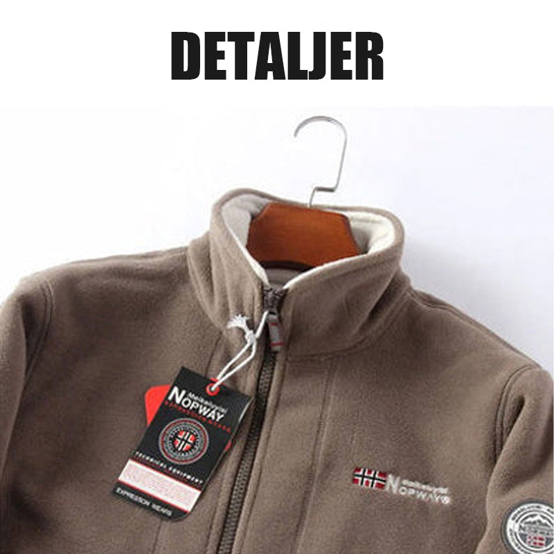 Dobbeltlags hettejakke (originalt produkt av høy kvalitet)/Reversibel polar fleecejakke