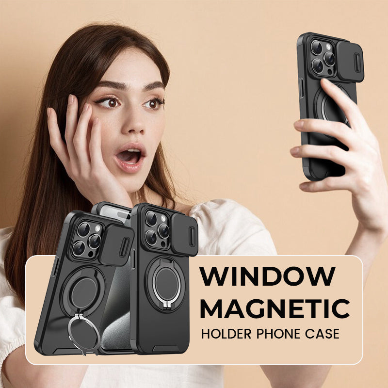 Telefonveske med magnetisk vindusbrakett