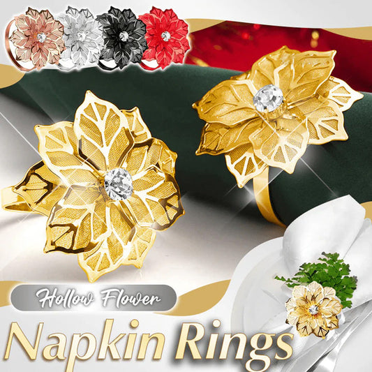 Serviettringer Med Hule Blomster