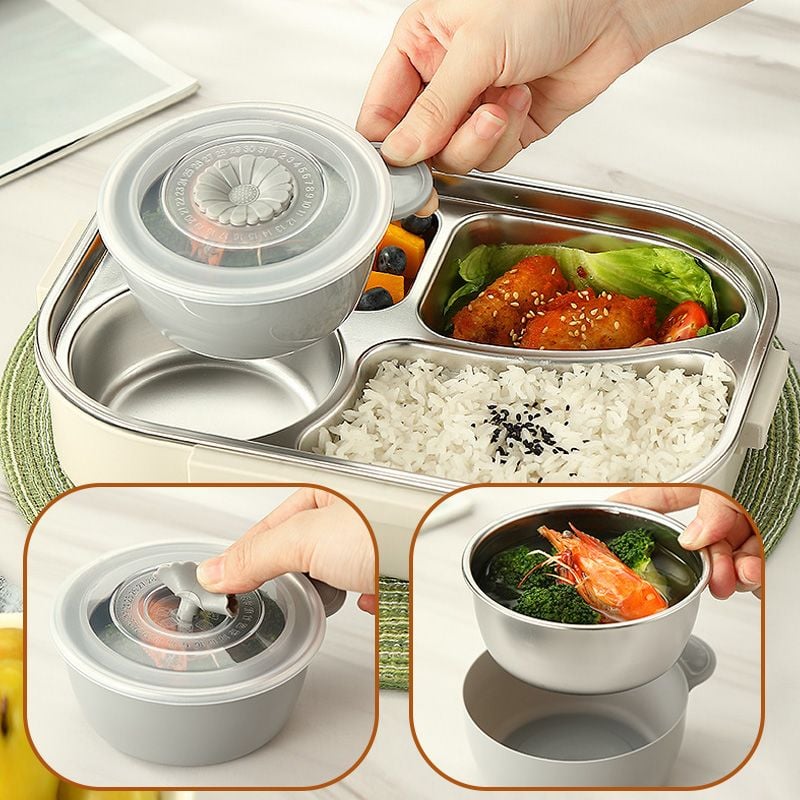 Microwaveable rustfritt stål isolert Bento Box