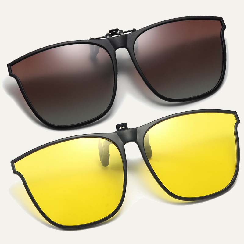 Nye polariserte clip-on-solbriller med flip-up-design