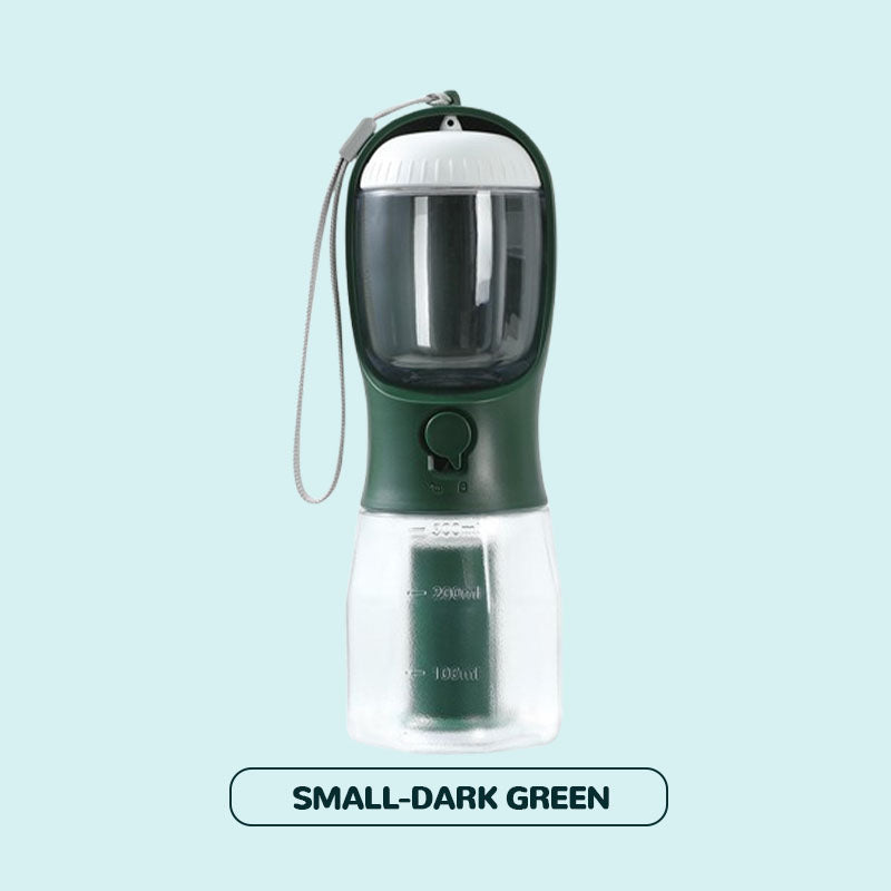 3-i-1 bærbar vannflaske for kjæledyr