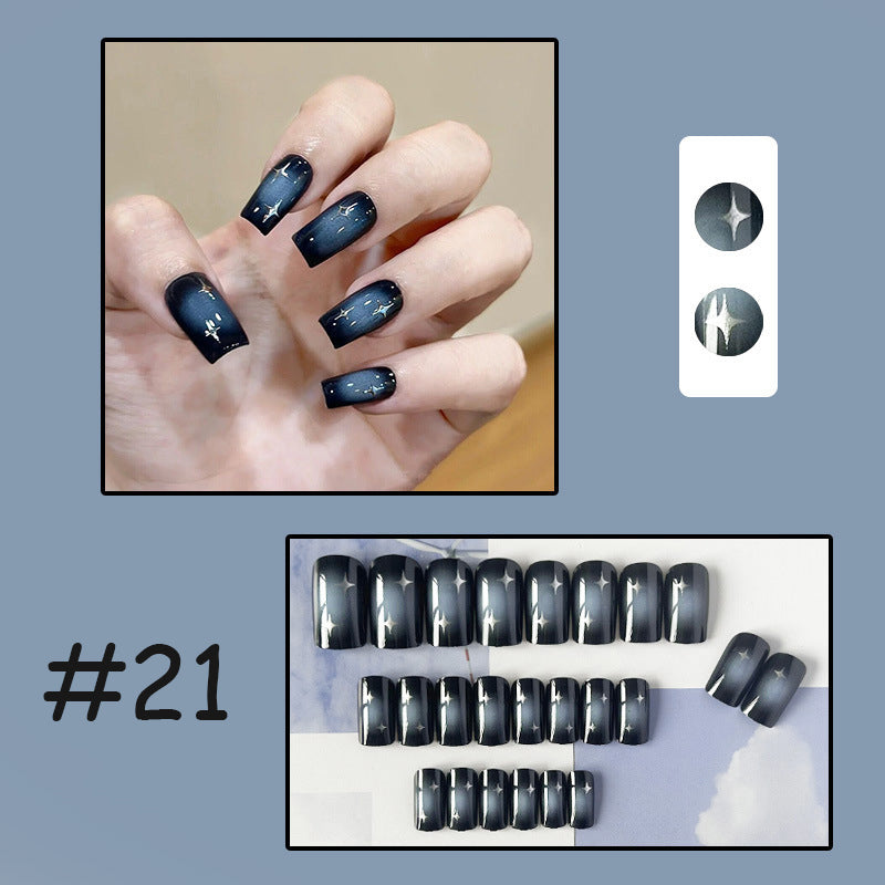 Bærbare trykk-på negleklistremerker