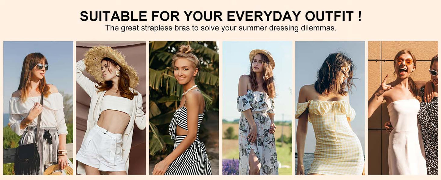 🔥Last day ❤️Naadloze stroppeløs bandeau-bh med lukking foran