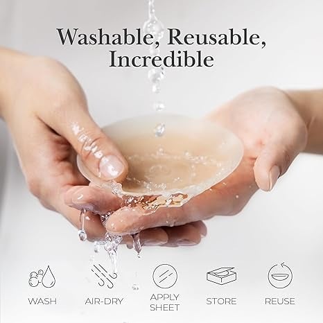 🏆#1 Bestselger🏆 ---- Klissete, men ikke ekle! Sømløse, løftende brystvortebeskyttels