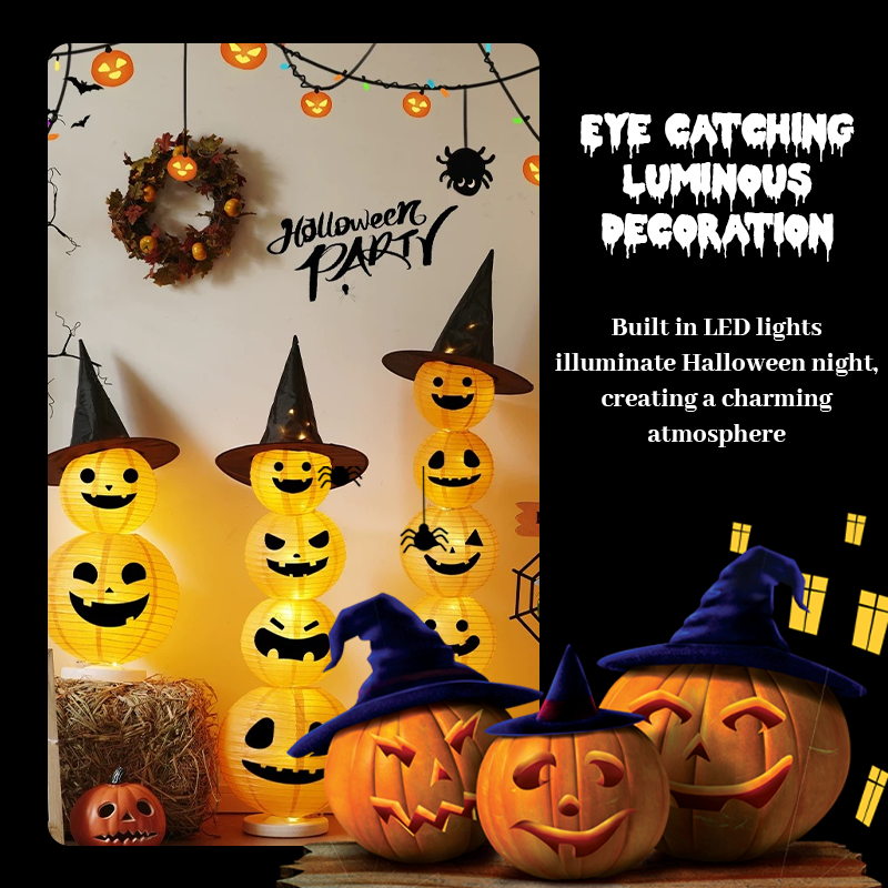 🎃Sammenleggbare, lysende stablede gresskar