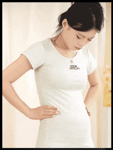 Fasjonable magebukser med knapp i midjen