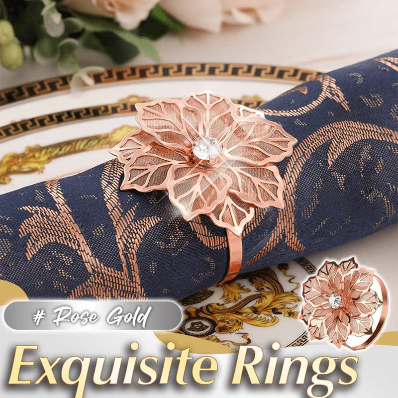 Serviettringer Med Hule Blomster