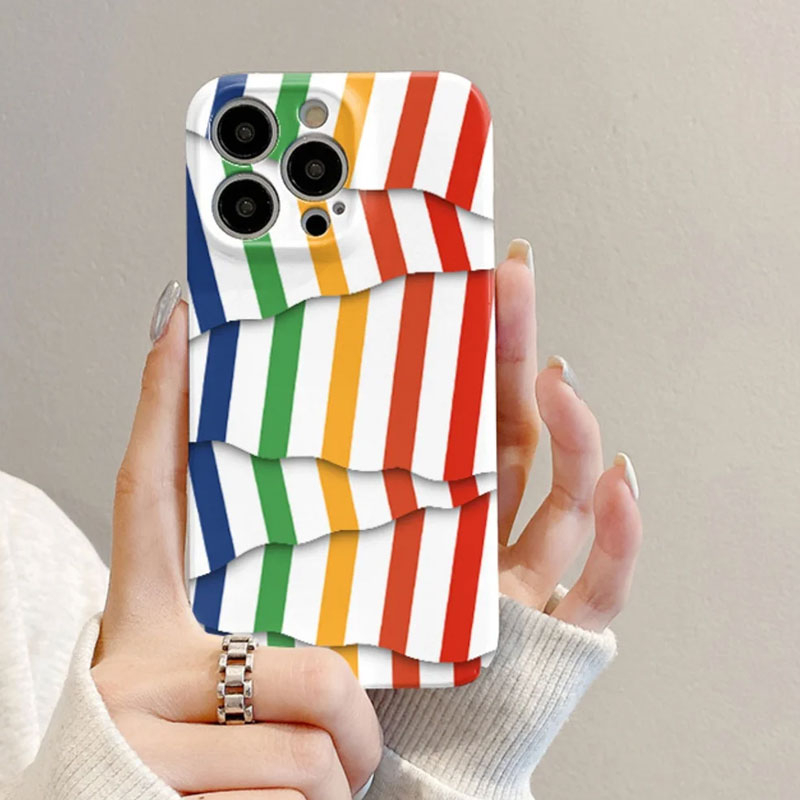🌈Fargekontraststripet filmdeksel til mobil📱