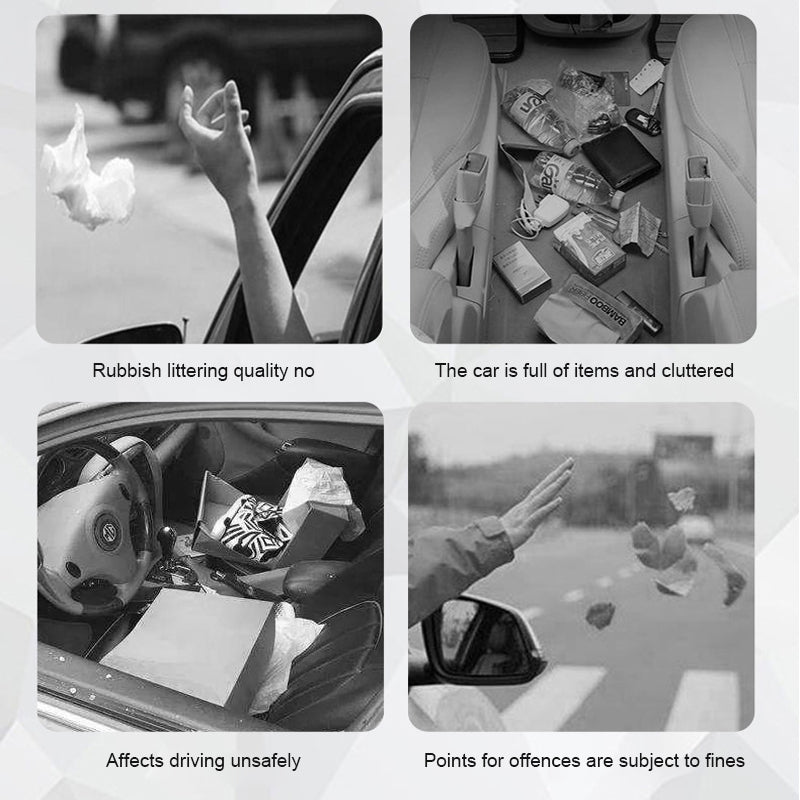 🚗 Oppbevaringsnett i skinn i midten av bilsetet - stor kapasitet, holder bilen ryddig og ordentlig 💼